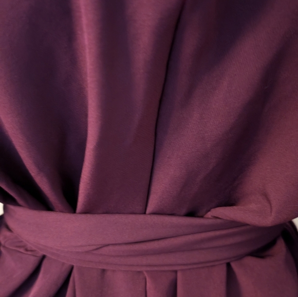 GRASSFIELDS Dress. Plum/Wine Burgundy UK 12/US 8 Wrap Tulip Feminine Holiday - Picture 8 of 10